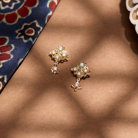 Pattern Essence Diamond Drop Earrings