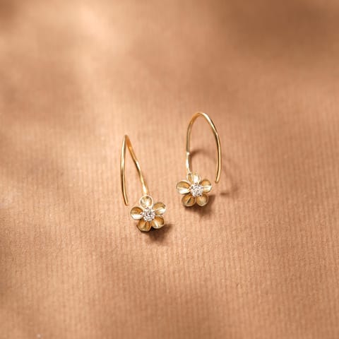 Dainty Floral Diamond Ear Cuffs