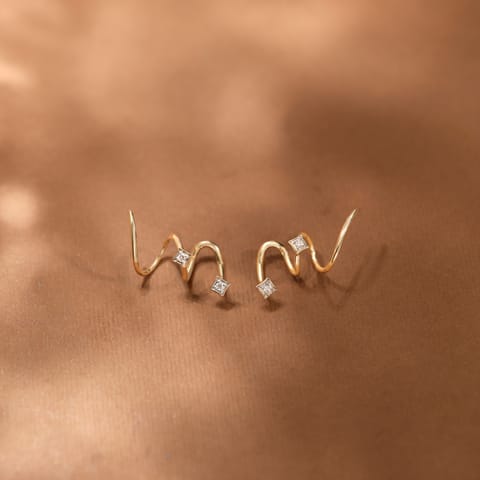 Sparkking Spiral Diamond Ear Cuffs Sparkking Spiral Diamond Ear Cuffs