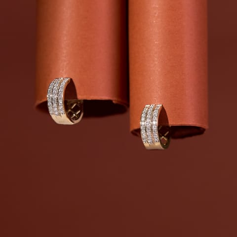 Demure Diamond Hoop Earrings Demure Diamond Hoop Earrings
