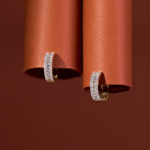 Nitya Diamond Hoop Earrings