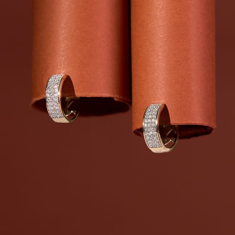 Staple Diamond Hoop Earrings Staple Diamond Hoop Earrings