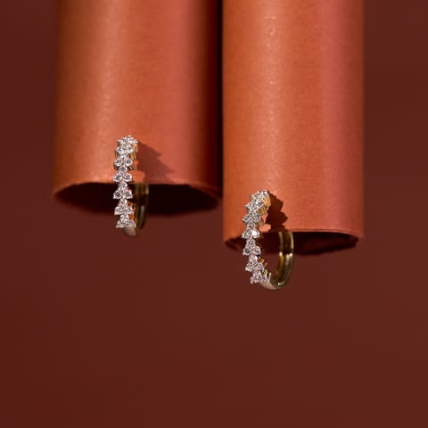 Shimmer Diamond Hoop Earrings Shimmer Diamond Hoop Earrings
