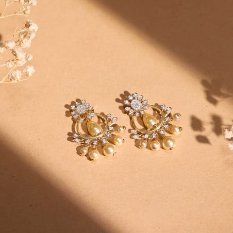 Peacock Dazzle Gemstone Drop Earrings