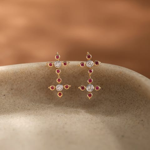Enduring Russet Gemstone Drop Earrings