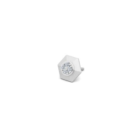 Hex Diamond Stud Earrings for Men Hex Diamond Stud Earrings for Men