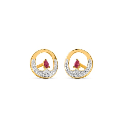 Golden Glow Gemstone Stud Earrings Golden Glow Gemstone Stud Earrings