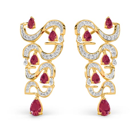 Golden Flare Gemstone Drop Earrings Golden Flare Gemstone Drop Earrings