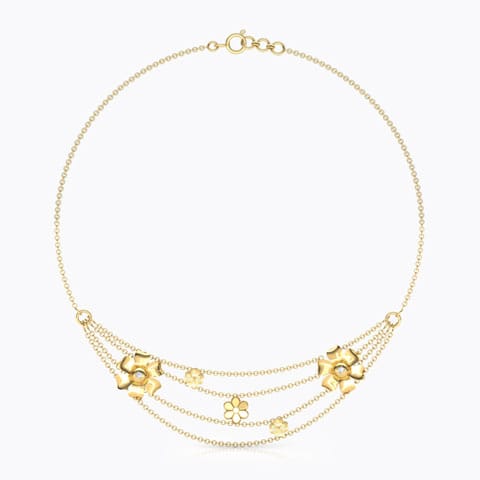 Plumeria Knot Diamond Necklace