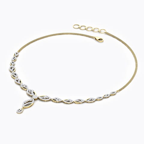 Clematis Leaf Diamond Necklace