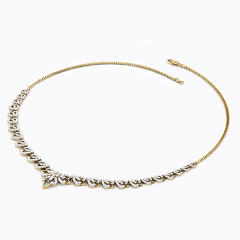 Grand Lotus Diamond Necklace Diamond Necklaces 18 Karat Yellow Gold Grand Lotus Diamond Necklace
