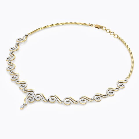 Twirl Linked Diamond Necklace