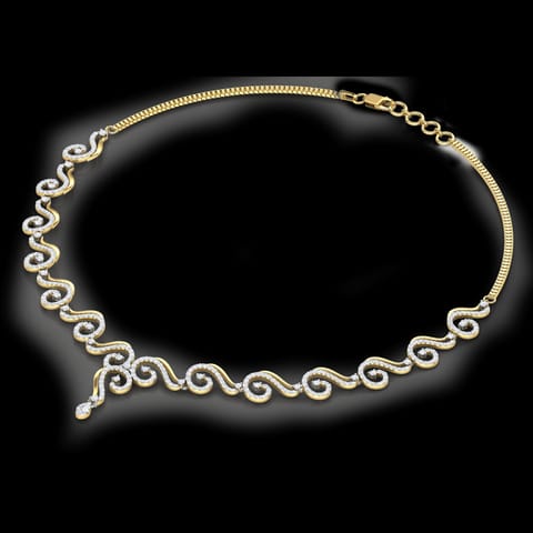 Twirl Linked Diamond Necklace