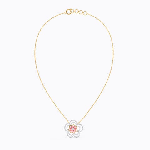 Sparkling Bloom Lotus Diamond Necklace Sparkling Bloom Lotus Diamond Necklace