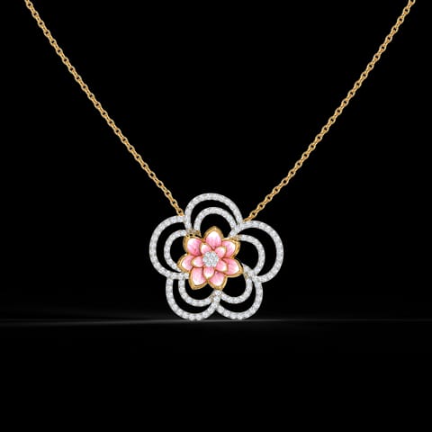 Sparkling Bloom Lotus Diamond Necklace Sparkling Bloom Lotus Diamond Necklace