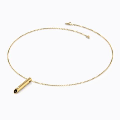 Jessy Pipe Diamond Necklace Diamond Necklaces 18 Karat Yellow Gold Jessy Pipe Diamond Necklace