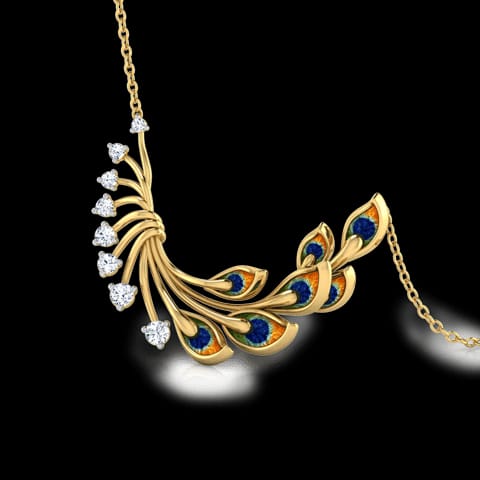 Royalty Peacock Diamond Necklace Royalty Peacock Diamond Necklace