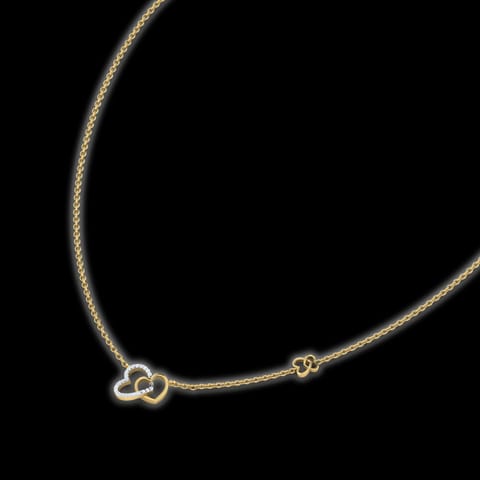 Interlinked Hearts Diamond Necklace