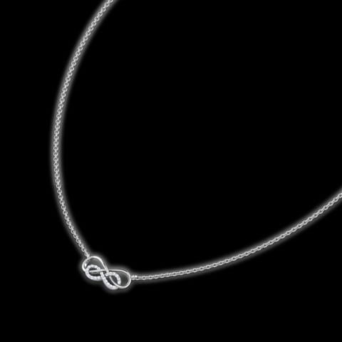 Intertwined Infinity Diamond Necklace