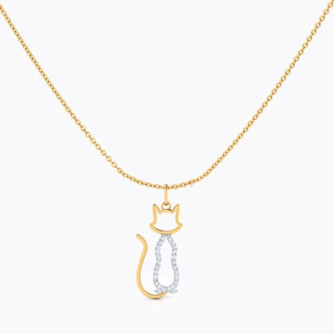 Classic Cat Diamond Necklace