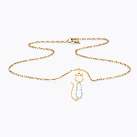 Classic Cat Diamond Necklace