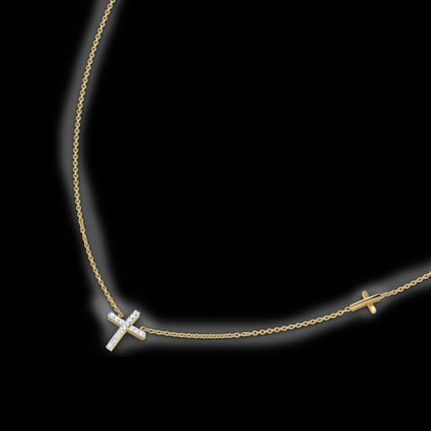 Cross of Jesus Diamond Necklace