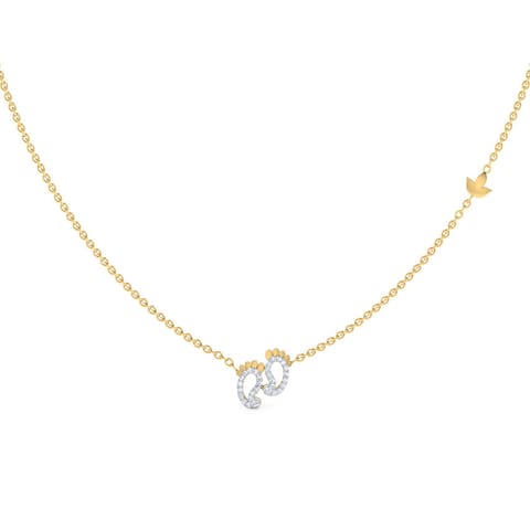 Lakshmi Feet Diamond Necklace Lakshmi Feet Diamond Necklace