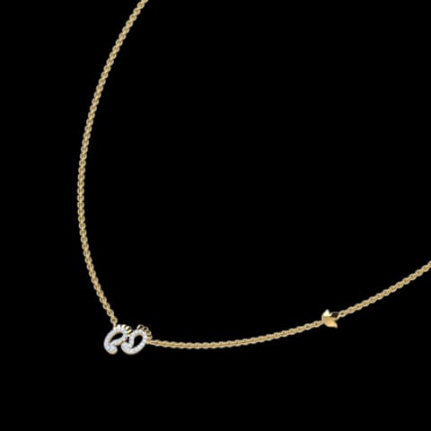 Lakshmi Feet Diamond Necklace Lakshmi Feet Diamond Necklace