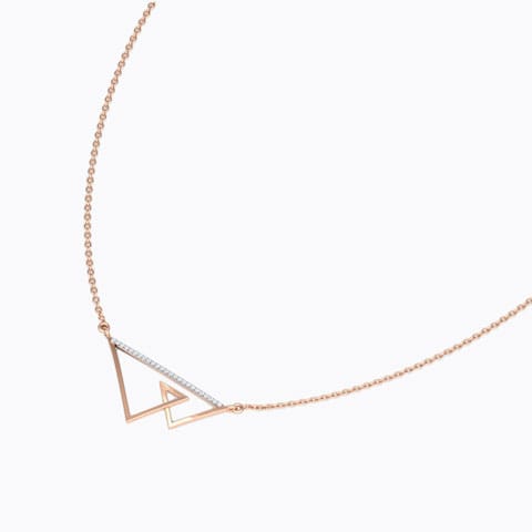 Duo Tri Geometric Diamond Necklace Duo Tri Geometric Diamond Necklace
