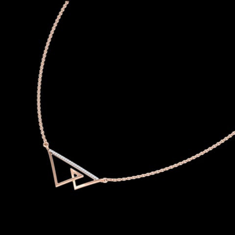 Duo Tri Geometric Diamond Necklace Duo Tri Geometric Diamond Necklace