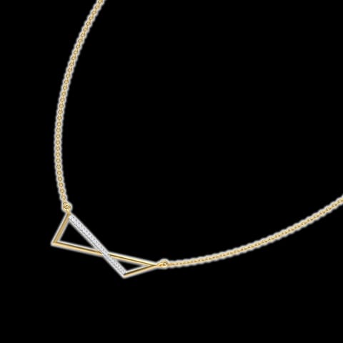 Flux Geometric Diamond Necklace