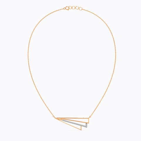 Stripes Geometric Diamond Necklace Stripes Geometric Diamond Necklace