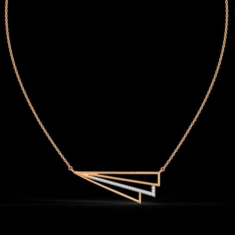 Stripes Geometric Diamond Necklace Stripes Geometric Diamond Necklace