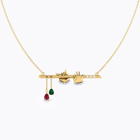 Krishna Bansuri Gemstone Necklace Krishna Bansuri Gemstone Necklace