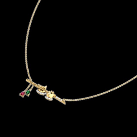 Krishna Bansuri Gemstone Necklace Krishna Bansuri Gemstone Necklace