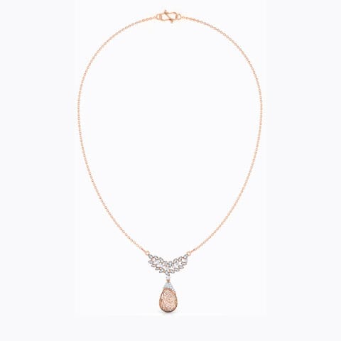 Lupine Wood Grain Diamond Necklace Lupine Wood Grain Diamond Necklace