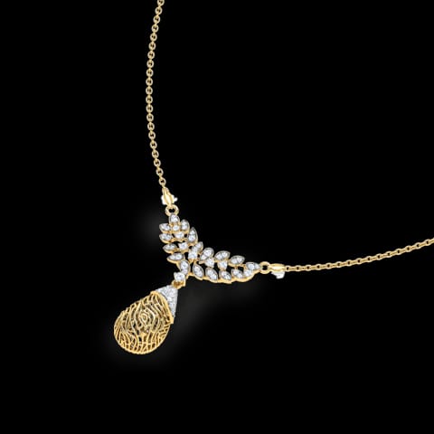 Lupine Wood Grain Diamond Necklace Lupine Wood Grain Diamond Necklace