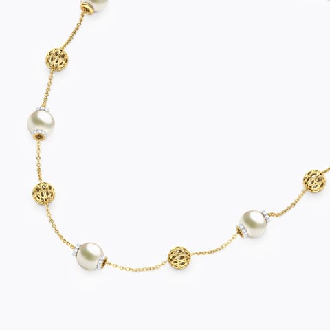 Orb Fine Line Pearl Necklace