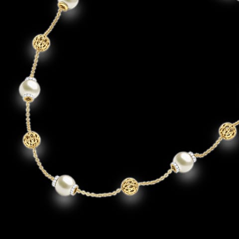 Orb Fine Line Pearl Necklace