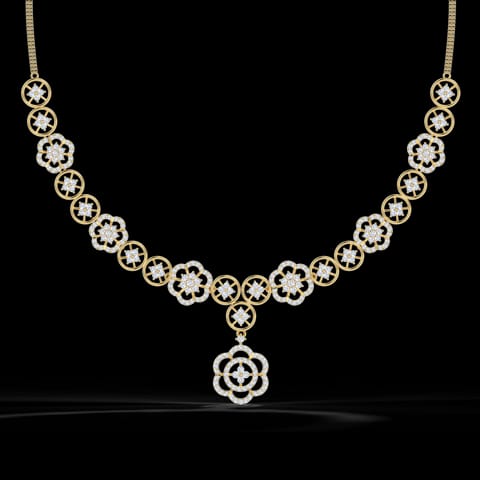 Begonia Floweret Diamond Necklace