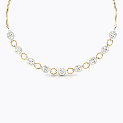 Modish Halo Diamond Necklace Modish Halo Diamond Necklace