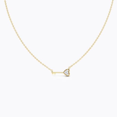 Key to My Heart Diamond Bar Necklace