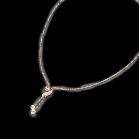 Twirl Lariat Pearl Necklace