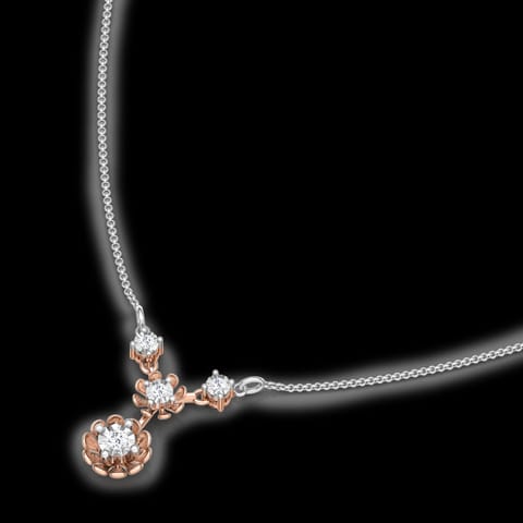 Duo Floret Diamond Necklace Duo Floret Diamond Necklace