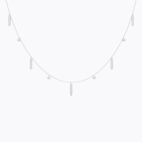 Linear Fine Line Diamond Necklace Linear Fine Line Diamond Necklace