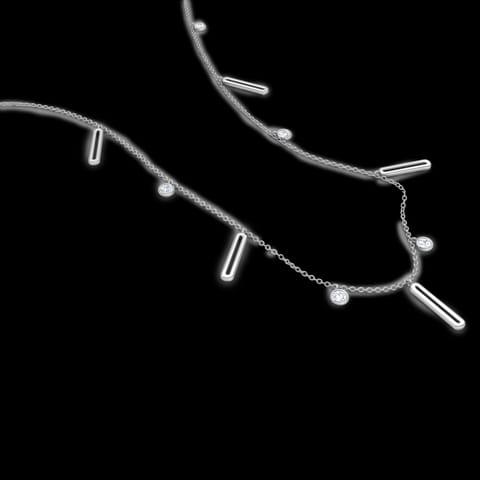 Linear Fine Line Diamond Necklace Linear Fine Line Diamond Necklace