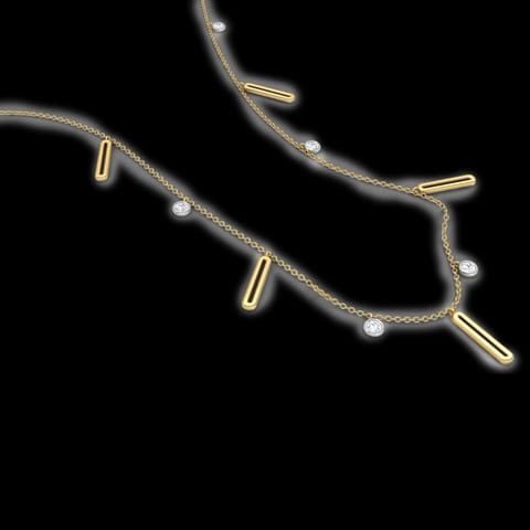 Linear Fine Line Diamond Necklace Linear Fine Line Diamond Necklace