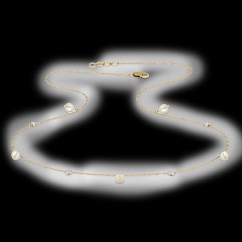 Floret and Pearl Necklace