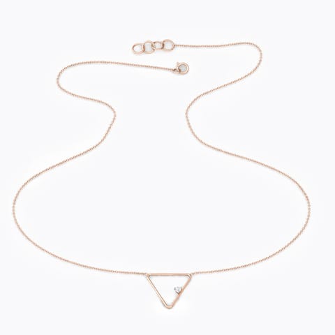 Minimalistic Trigon Diamond Necklace