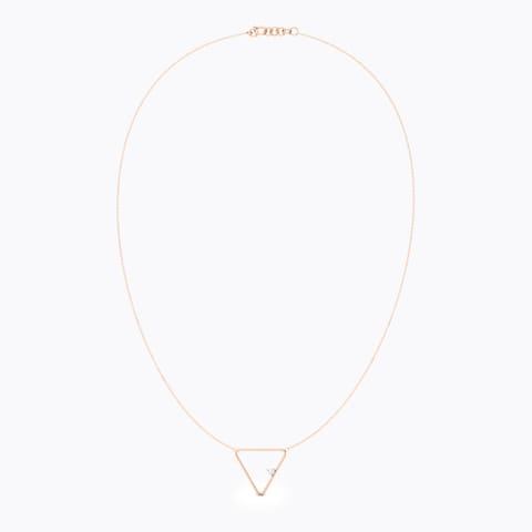 Minimalistic Trigon Diamond Necklace